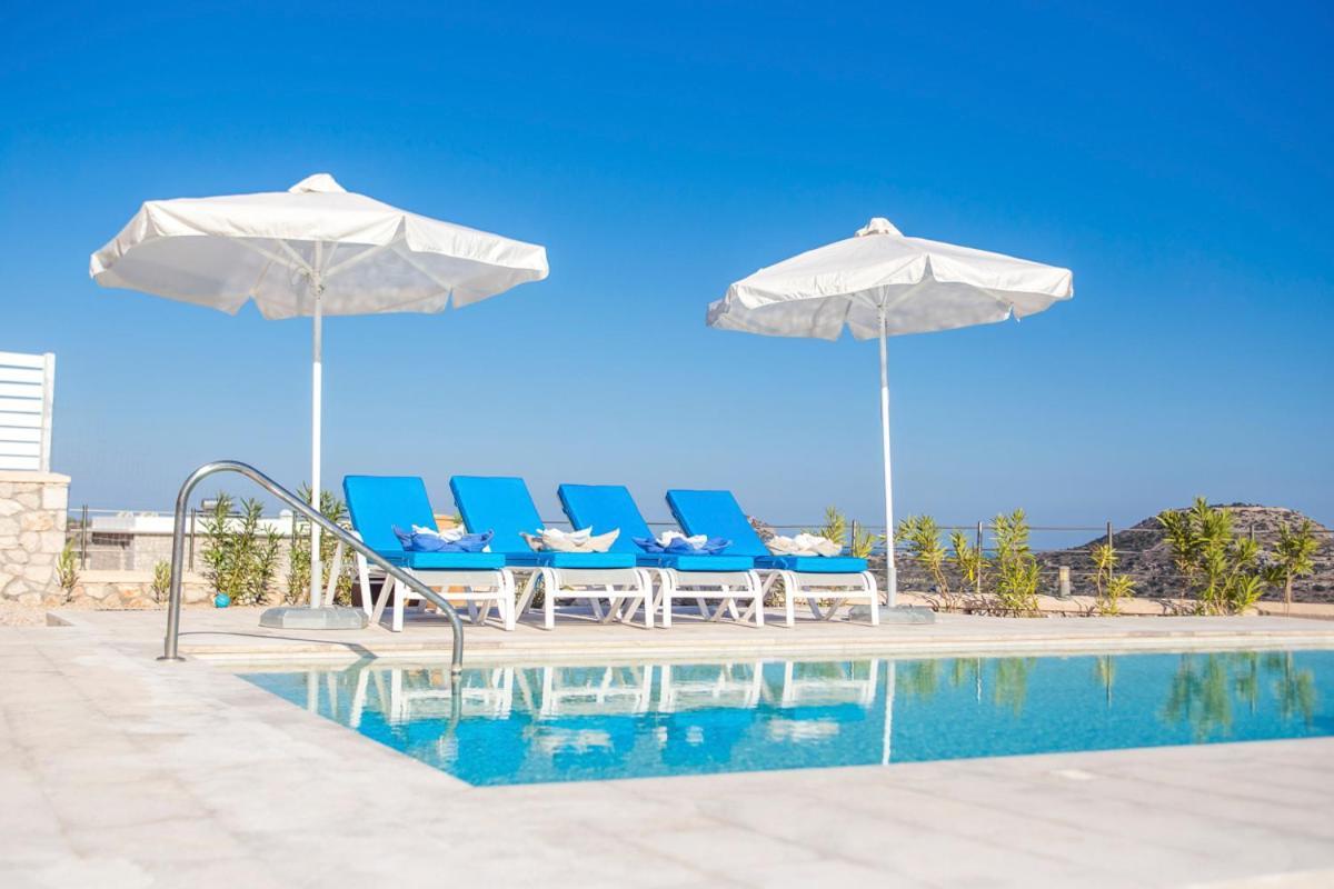 Afantou Villa Sleeps 8 With Pool And Air Con Bagian luar foto